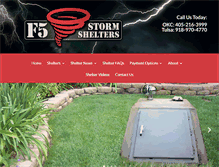 Tablet Screenshot of f5stormsheltersok.com